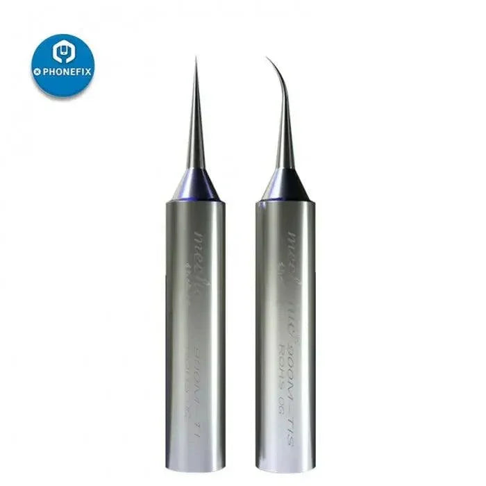 PhoneFix curved soldering iron tip for iPhone BGA motherboard repair, compatible with mechanic soldering irons and welding tools.