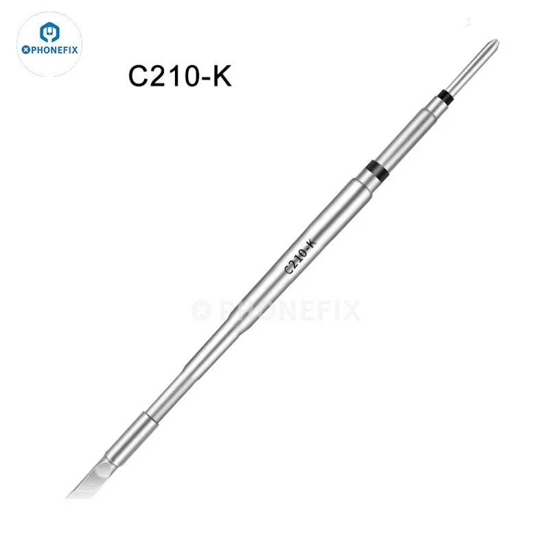 PHONEFIX C210 soldering iron tips and welding head for JBC C210, compatible iron tips and nozzles for precise soldering.