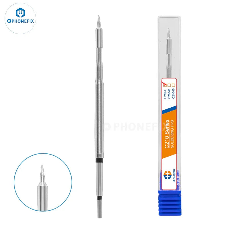 PhoneFix C210 soldering iron tips and nozzles, OEM JBC C210 welding head for precise electronic soldering.