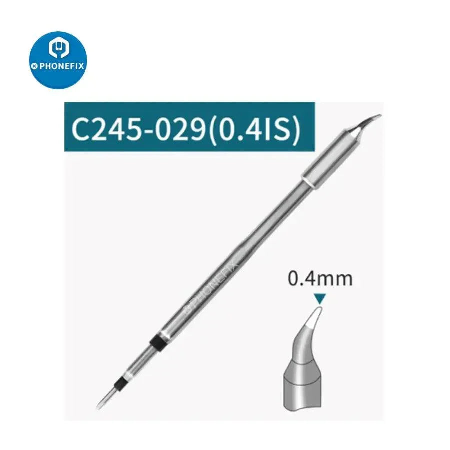 Universal JBC C245 soldering iron tip by PHONEFIX, designed for JBC soldering stations, shown in a close-up image.