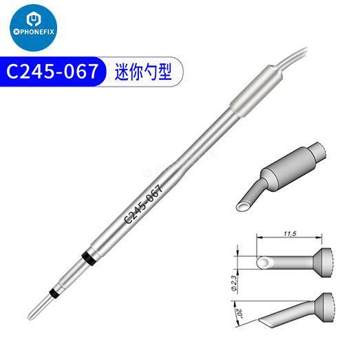 JBC C245 soldering iron tip with T245 handle for universal welding and phone repair, compatible with PHONEFIX soldering tools
