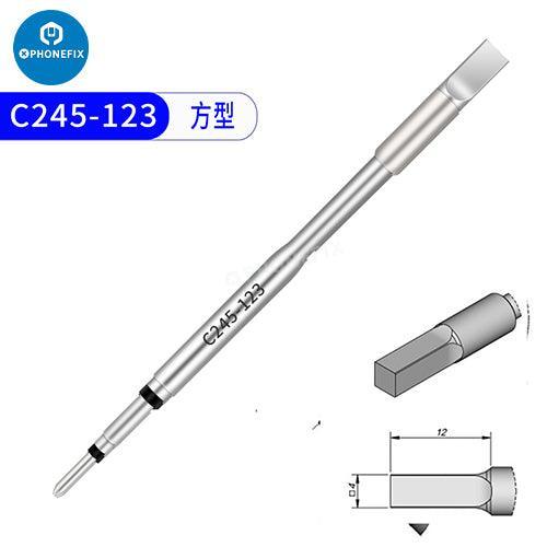 JBC C245 soldering iron tip with T245 handle for precision welding and phone repair by PHONEFIX, universal replacement head.