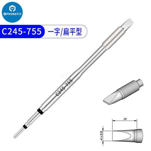 JBC C245 soldering iron tip with T245 handle, universal welding head, used for phone repair, by PHONEFIX.