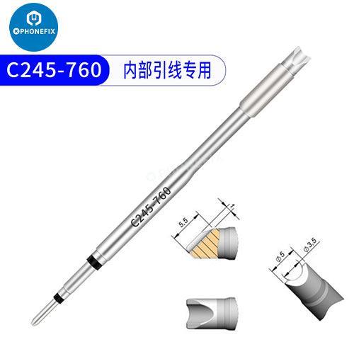JBC C245 universal soldering iron tip with T245 handle for precision welding and phone repair by PHONEFIX.
