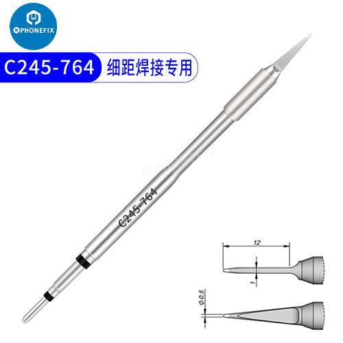 JBC C245 soldering iron tip with T245 handle, universal welding head for phone repair, by PHONEFIX.