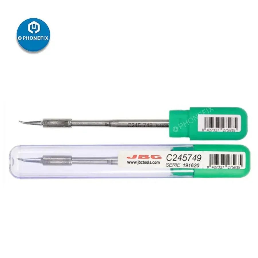 JBC C245 Series precision soldering tips for T245 handle, designed for electronics soldering, by PHONEFIX.