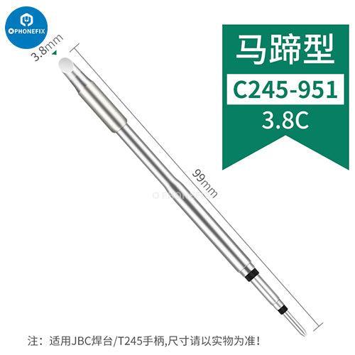 Pointe de fer à souder série JBC C245 pour station de soudage JBC, représentée sur fond blanc, compatible avec les outils de soudage JBC.
