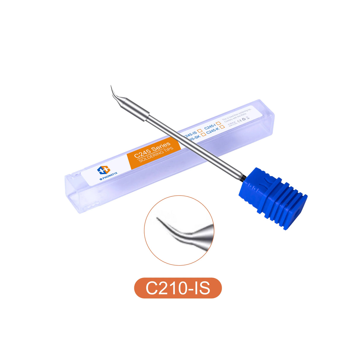 OEM C245 Series soldering iron tip for JBC T115 station, PhoneFix brand, suitable for precise soldering tasks.