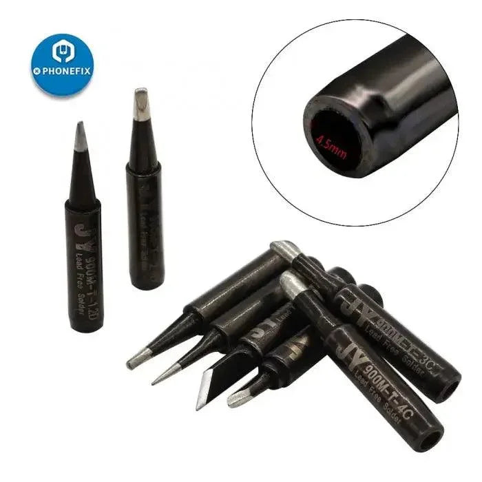 Pure copper 900M-T soldering iron tips for 936 series soldering station, designed by PHONEFIX for precise soldering work.