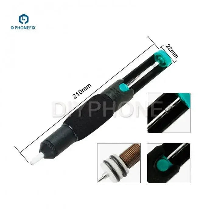 BTS-108 vacuum suction tin pen soldering iron tip and nozzle, PHONEFIX brand, used for tin removal and soldering precision.