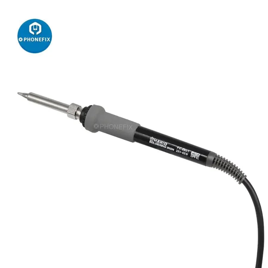 PhoneFix Hakko FX-8801 soldering iron handle for FX888D solder station, 26V, 70W, replacement iron tip and nozzle for electronics repair.