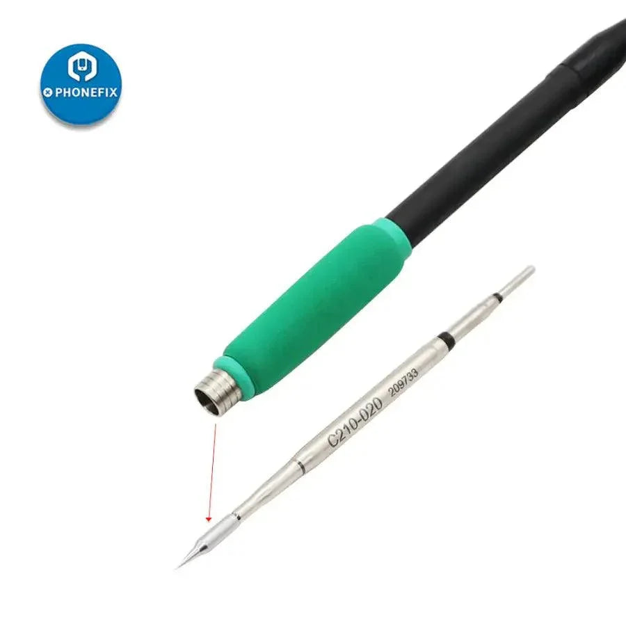 PHONEFIX SUGON T26 soldering iron handle for T26 soldering station, showing ergonomic grip and connection tip for precision soldering.