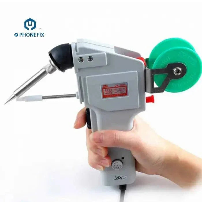 PhoneFix DW-80 soldering gun with adjustable temperature, automatic tin, external heat, durable iron tips and nozzles.