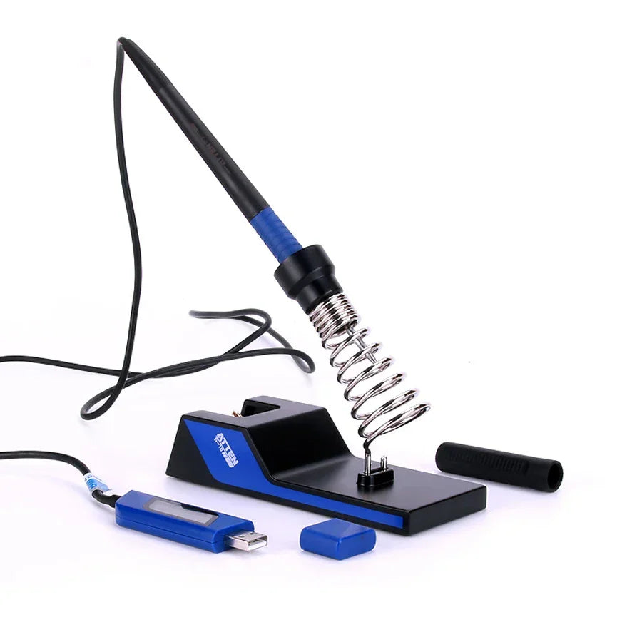 Portable USB soldering iron with precision tips from PHONEFIX, featuring Atten GT-2010 5V 2A for detailed electronics work.