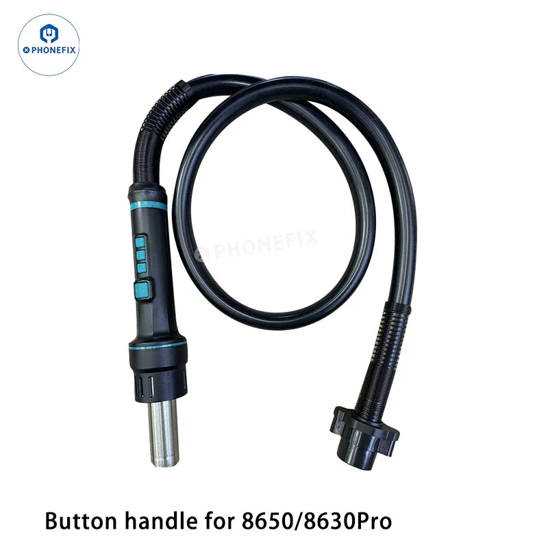 Heating element soldering handle for SUGON 8610DX 8620DX 8630 8650 Pro by PHONEFIX, with iron tips and nozzles for soldering.