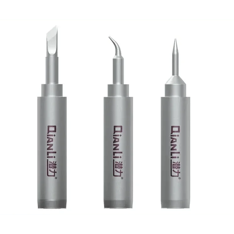 QianLi Universal 936 soldering iron tips for BGA rework, PHONEFIX brand, shown on a soldering iron tip set.