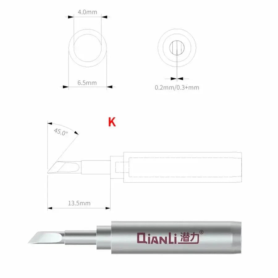 QianLi Universal 936 soldering iron tips for BGA rework, PHONEFIX brand, shown as precision tips for soldering and rework tasks.