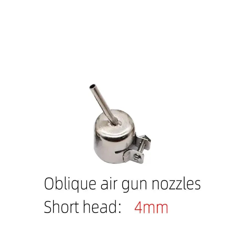PhoneFix 45-degree curved hot air gun nozzle for 850 series welding station, made of iron tips and nozzles for precise heating.