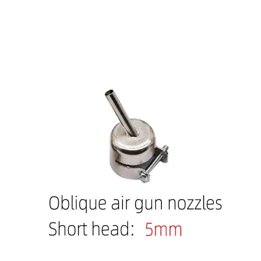 PhoneFix 45° curved hot air gun nozzle for 850 series welding station, made of iron tips and nozzles for precise heat application
