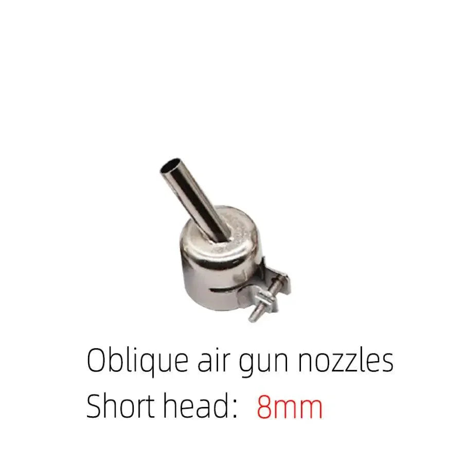 PhoneFix 45-degree curved hot air gun nozzle for 850 series welding station, designed for precise heat application and welding tasks.