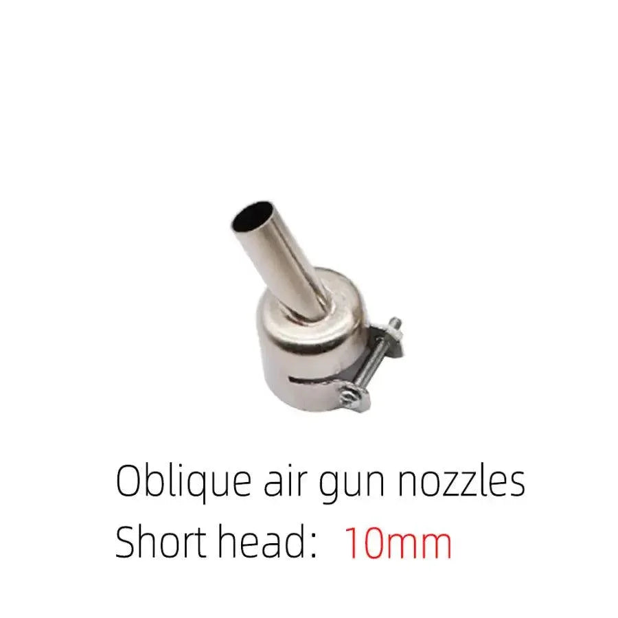 PhoneFix 45-degree curved hot air gun nozzle for 850 series welding stations, made of iron tips and nozzles for precise heat application.