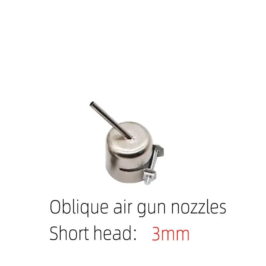 PhoneFix 45-degree curved hot air gun nozzle for 850 series welding stations, made of iron tips and nozzles for precise heat application.