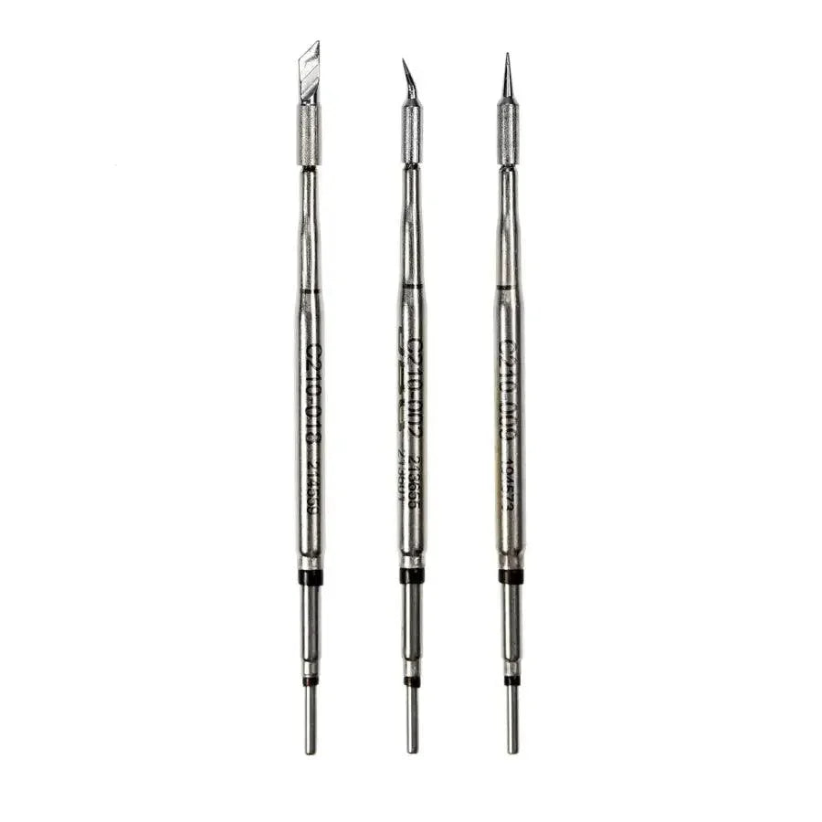 JBC C210 Series soldering iron tip by PHONEFIX, precision tip for detailed soldering work on electronic components.