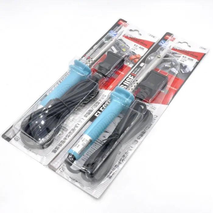 Japan GOOT Soldering Iron KS-30R, 40R, 80R tips and nozzles for PHONEFIX, outside heated soldering iron in various wattages.