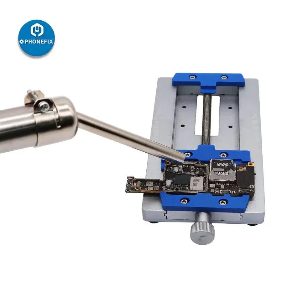 PhoneFix 45-degree curved nozzle sleeve for 850 series hot air rework station, ideal for precise soldering and rework tasks.