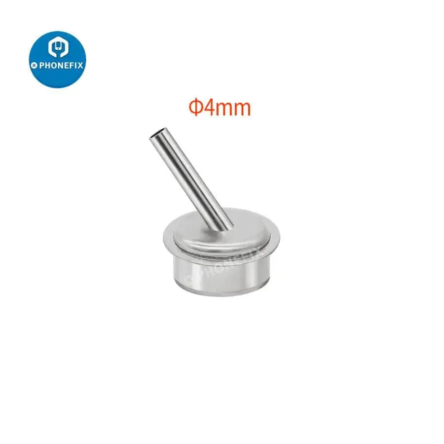 45-degree curved heat gun nozzle sleeve for QUICK 861DW rework station, designed by PHONEFIX for precise soldering and rework.
