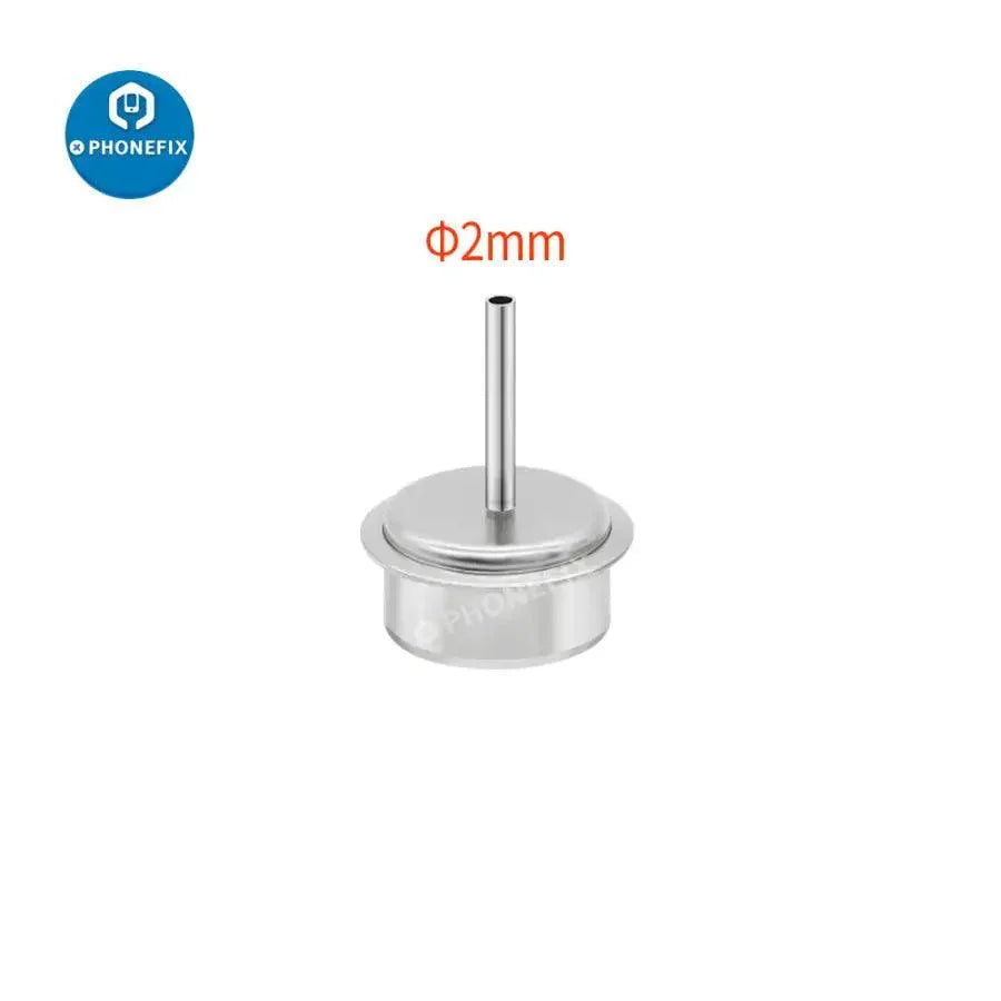 45-degree curved heat gun nozzle sleeve for QUICK 861DW rework station, compatible with PHONEFIX iron tips and nozzles.