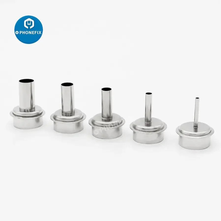 45-degree curved heat gun nozzle sleeve for QUICK 861DW rework station, designed for precise soldering and rework tasks.