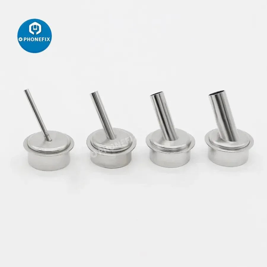 45-degree curved heat gun nozzle sleeve for QUICK 861DW rework station, compatible with PHONEFIX iron tips and nozzles.