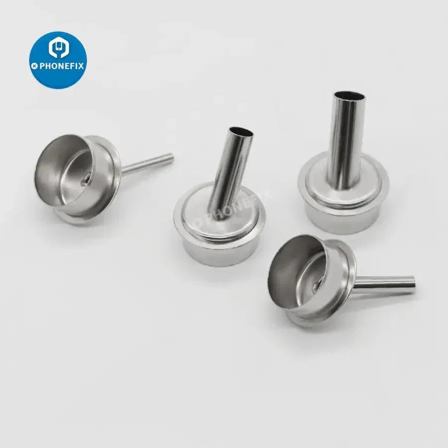 45-degree curved heat gun nozzle sleeve for QUICK 861DW rework station by PHONEFIX, ideal for precise soldering and rework tasks.