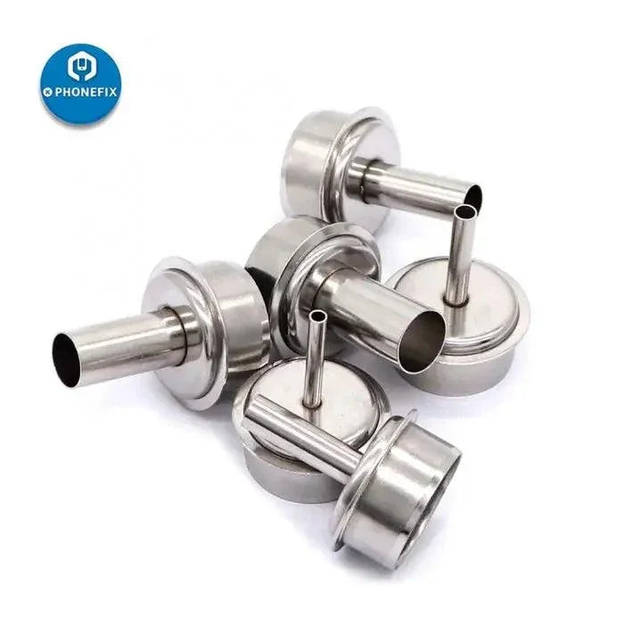 Phonefix Quick 861DW hot air gun station nozzles and sleeves, oblique 3mm replacement parts for precise soldering and rework.