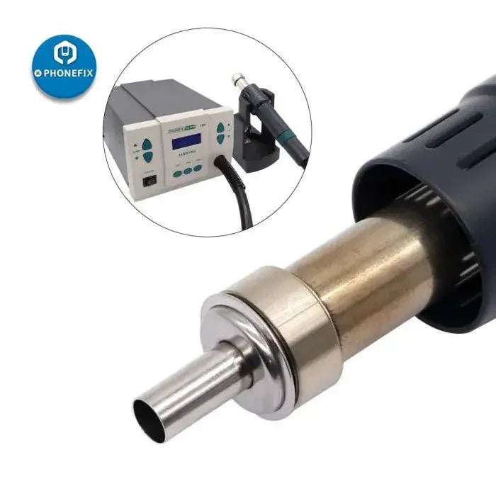 Phonefix Quick 861DW hot air gun station nozzles and sleeves, oblique 3mm replacement parts for precision soldering and rework.