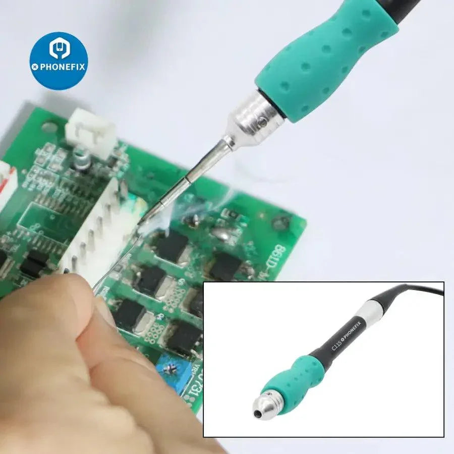 OEM C115 soldering iron tips for JBC NT115-A Nano Handle, PHONEFIX brand, close-up of replacement tips for precision soldering tools.