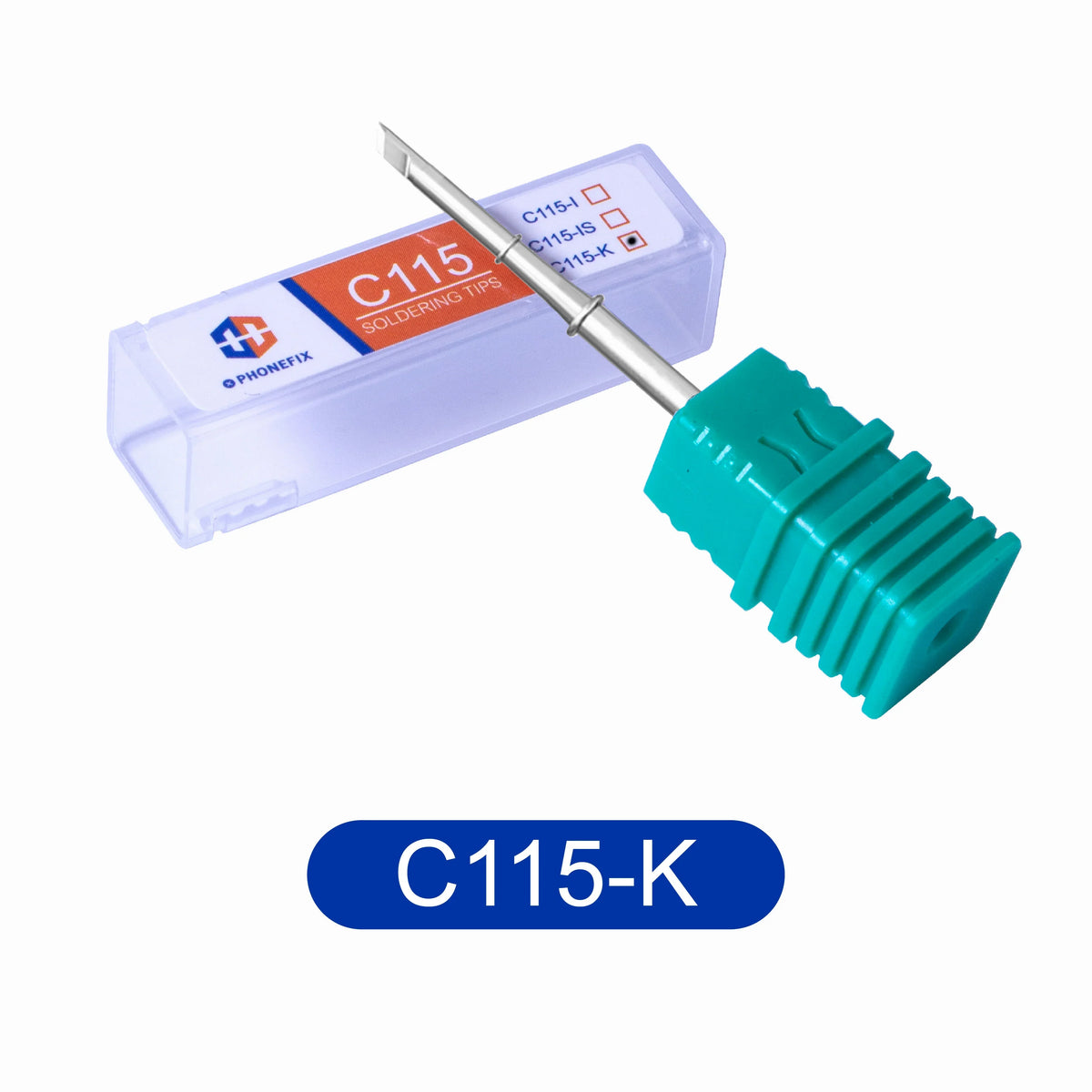JBC C115 Series soldering tip for Sugon T115 soldering station, PHONEFIX brand, featuring precise iron tip design for electronics repair.