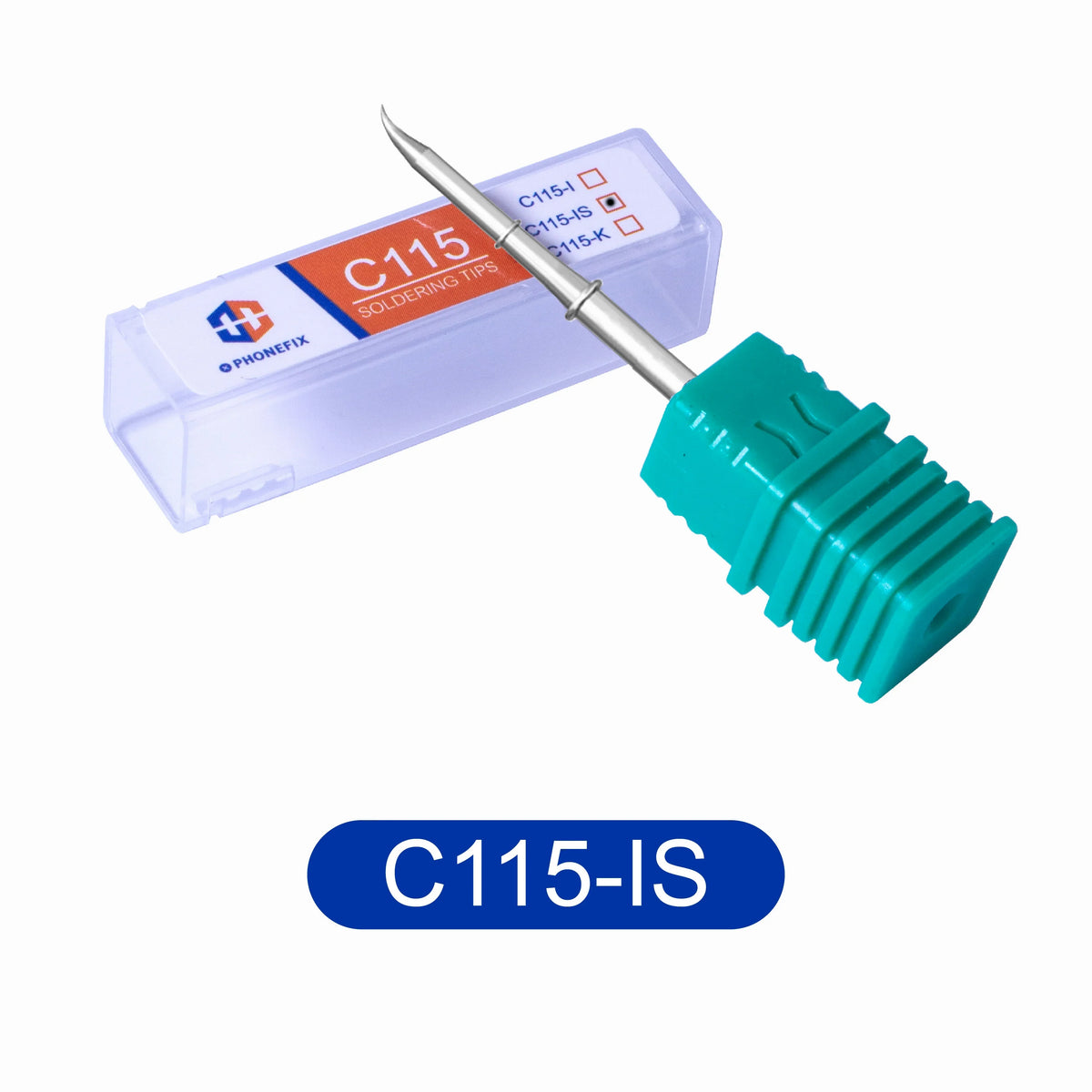 JBC C115 Series soldering tip for Sugon T115 soldering station, PHONEFIX brand, shown on a soldering iron tip with a metal finish.