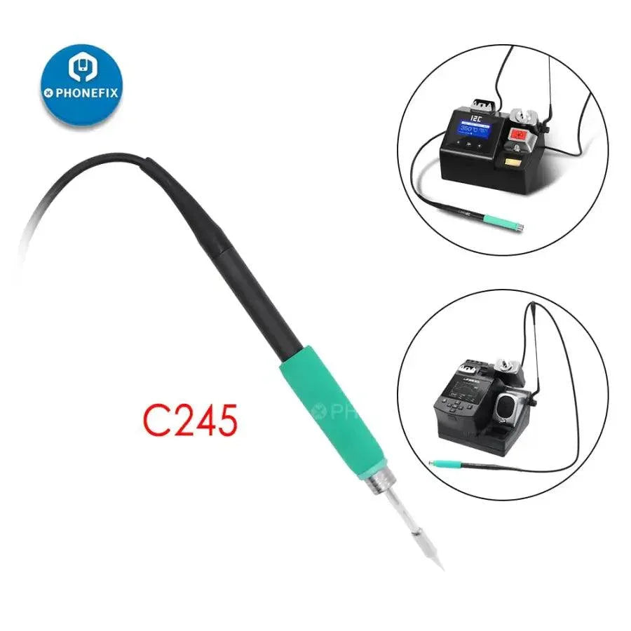 OEM 6-pin JBC T210/245/115 soldering handle by PHONEFIX with 6-hole design for iron tips and nozzles.