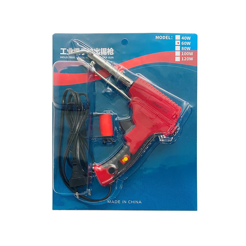 PhoneFix SW-80 thermostat soldering iron with tips and nozzles, 80W, 110V, suitable for electronic soldering tasks.