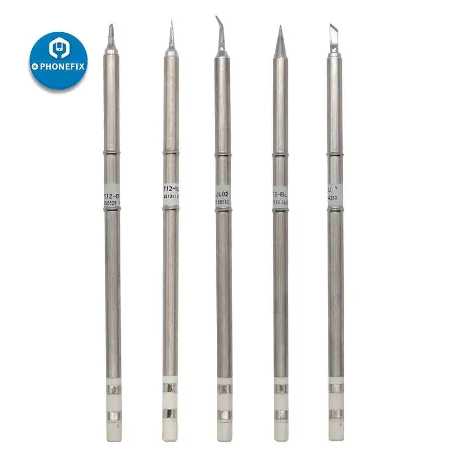 PhoneFIX T12 Series soldering iron tip for Hakko FX-950 and 951 stations, precision replacement for T12 soldering tips.