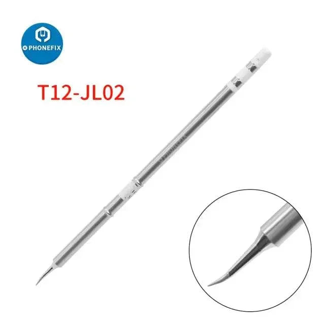 Phonefix T12 Series soldering iron tip for Hakko FX-950 and 951 stations, compatible iron tip for precise soldering tasks.