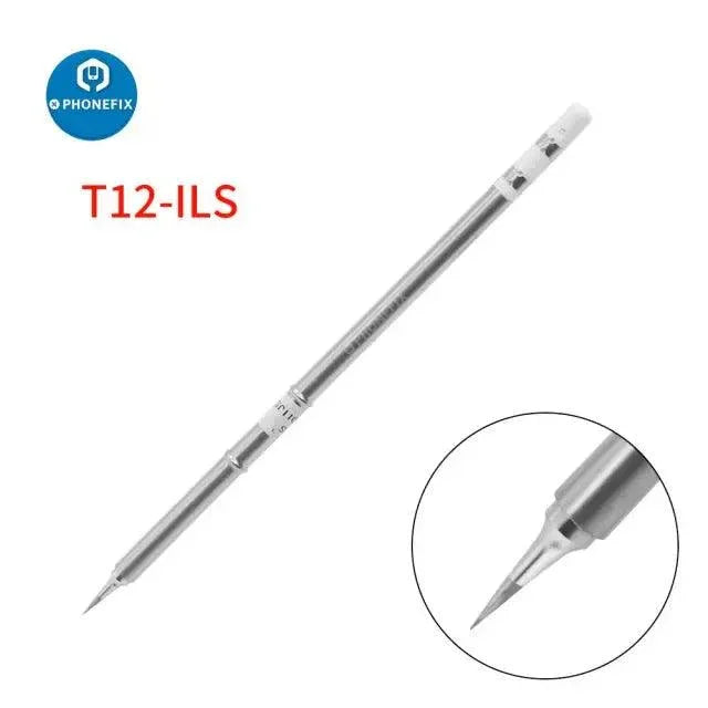 PHONEFIX T12 Series soldering iron tip for Hakko FX-950 and 951 stations, precision replacement for soldering tasks.