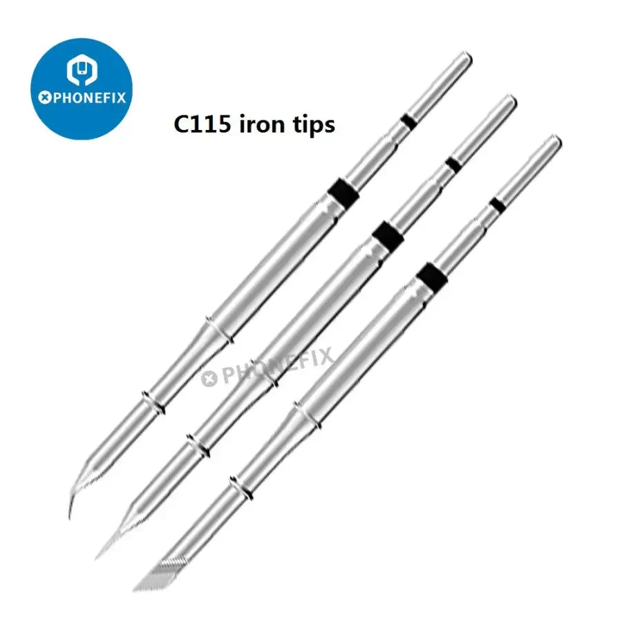 PhoneFix soldering iron tips and nozzles for AIXUN T420D, including T210, T115, and T245 handle tips for precise soldering.