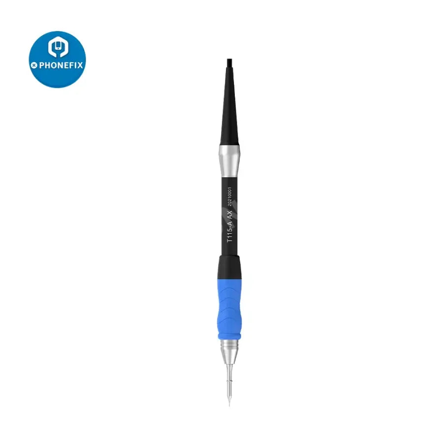 PhoneFix T245 soldering iron tip set with handle seat for Aixun T3A T3B, featuring precision tips for electronics repair.