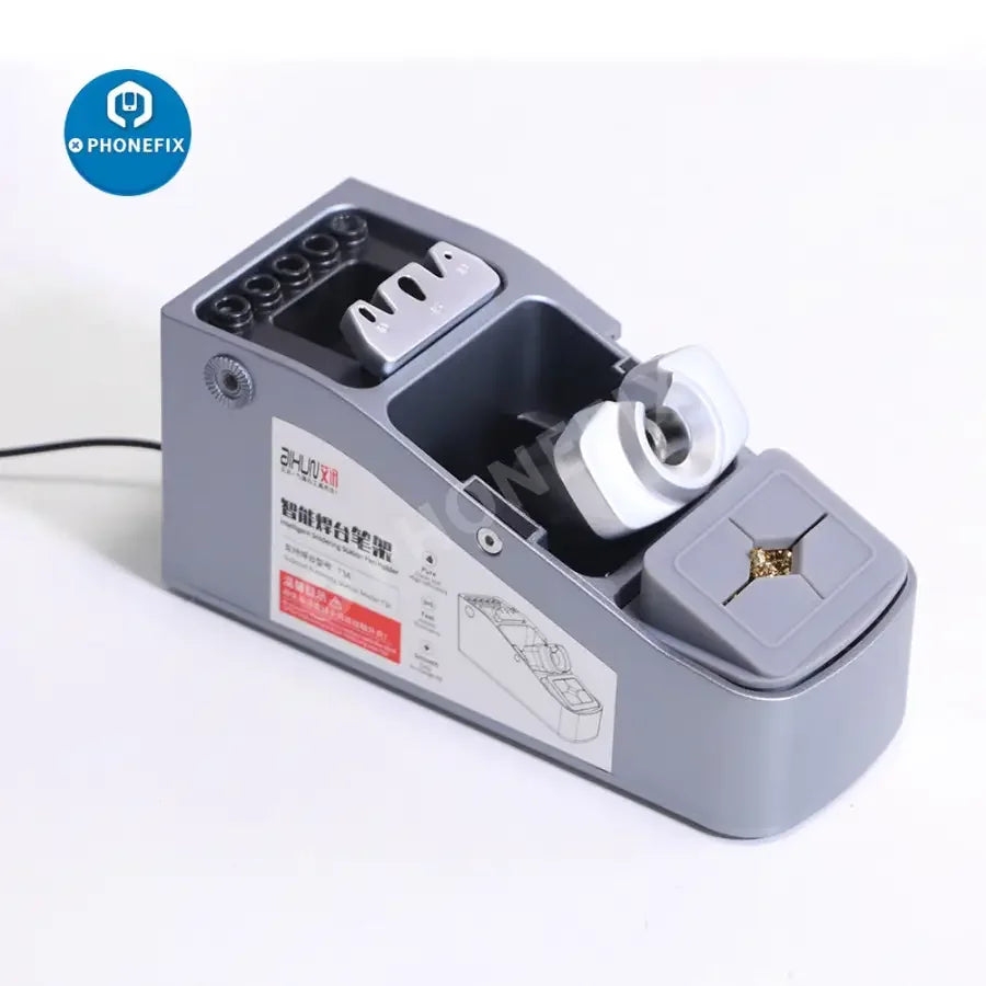 PhoneFix T245 soldering iron tip set with handle seat for Aixun T3A T3B, featuring various iron tips for precise soldering.