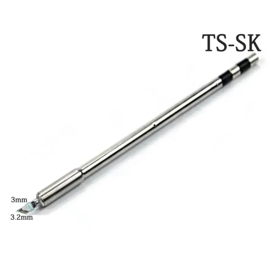 Pointe de fer à souder Quick TS1200A de PHONEFIX, gros plan montrant la pointe de précision pour les réparations de soudure électronique.