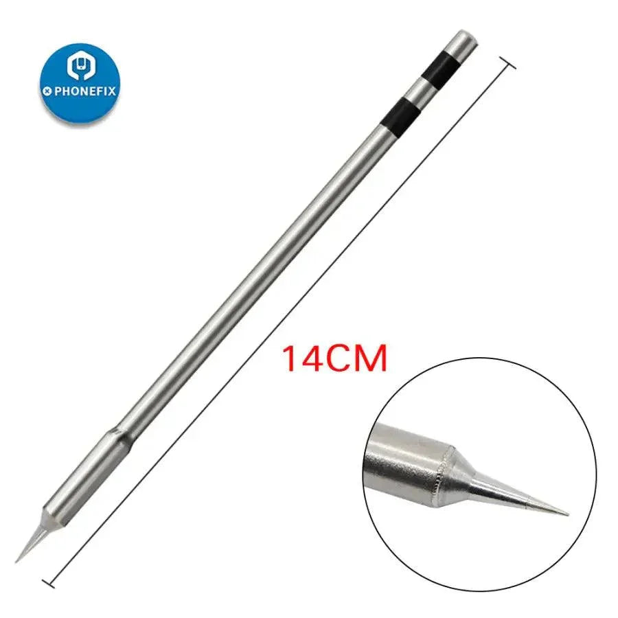 Original PHONEFIX electric soldering iron tips for QUICK TS1200A soldering station, showing close-up of tips and nozzles.