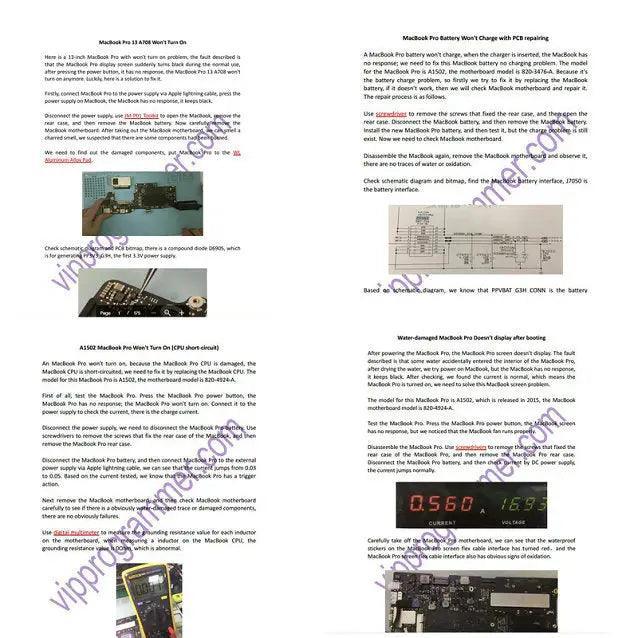 PDF book cover for The Guide for MacBook Failures Repair Case by PHONEFIX, featuring repair tips and troubleshooting for MacBook issues.